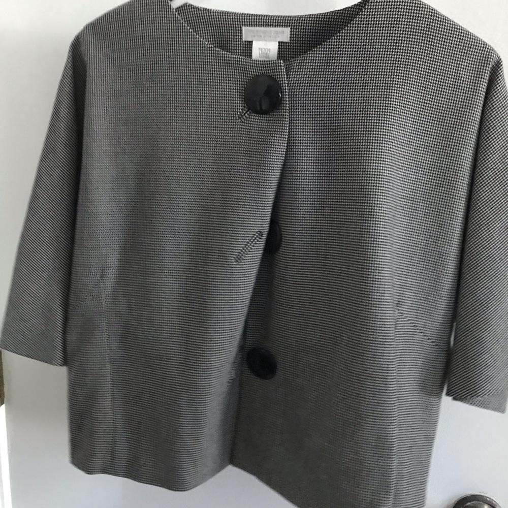 Worthington Jackie O Houndstooth Jacket SZ Petite L - great condition